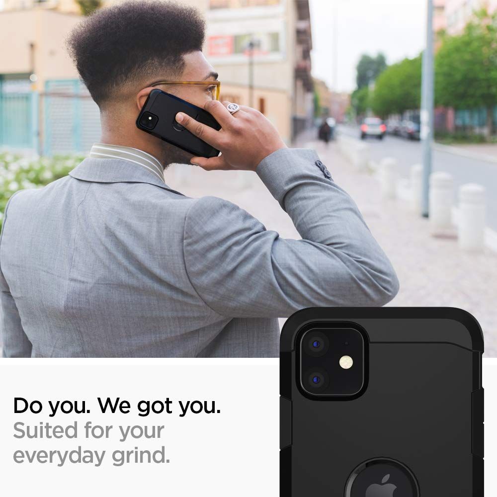 SPIGEN TOUGH ARMOR IPHONE 11 FEKETE HÁTLAP, TOK