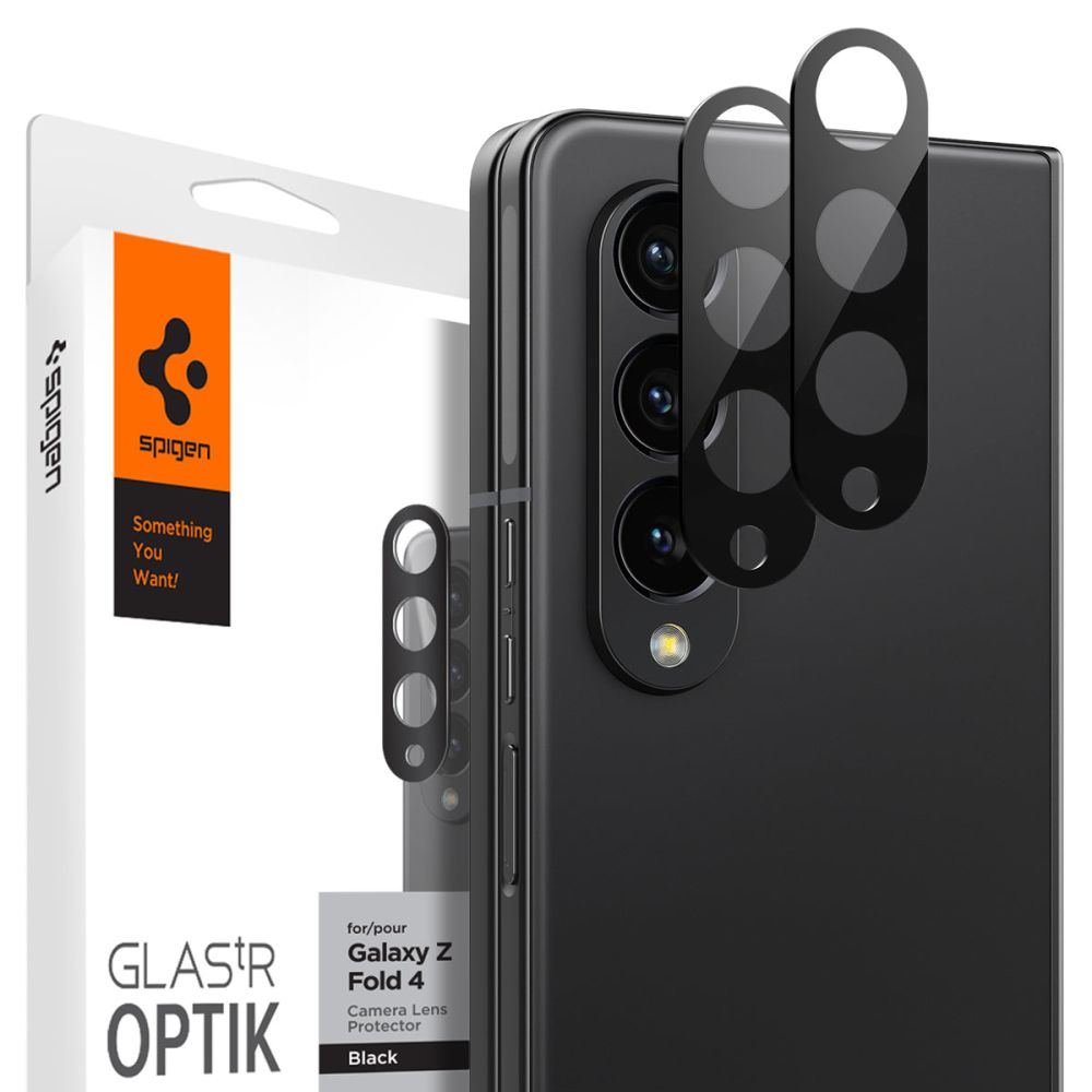 Kamera Védő Üveg Spigen Optik.Tr Camera Protector 2-Pack Galaxy Z Fold 4 Black